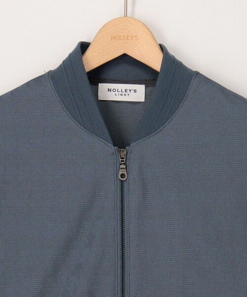 NOLLEY'S LIGHT（ノーリーズライト）の「ジオ柄ジャガード リブブルゾン（ブルゾン・メンズ・ブラック/グレイッシュベージュ/グレイッシュブルー・L/M）」の16枚目の写真