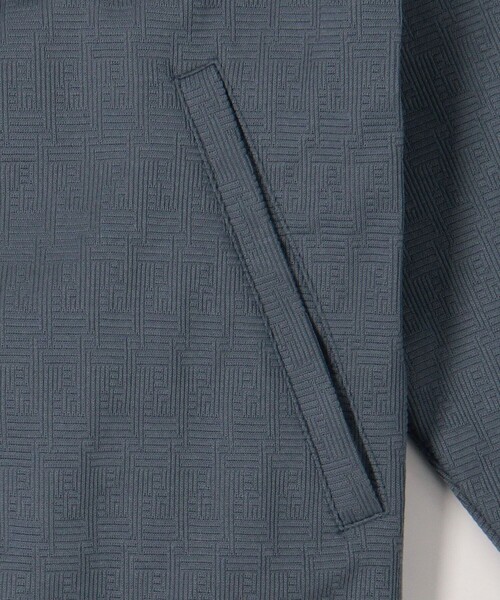 NOLLEY'S LIGHT（ノーリーズライト）の「ジオ柄ジャガード リブブルゾン（ブルゾン・メンズ・ブラック/グレイッシュベージュ/グレイッシュブルー・L/M）」の17枚目の写真