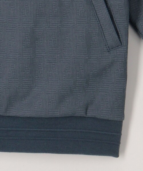 NOLLEY'S LIGHT（ノーリーズライト）の「ジオ柄ジャガード リブブルゾン（ブルゾン・メンズ・ブラック/グレイッシュベージュ/グレイッシュブルー・L/M）」の19枚目の写真