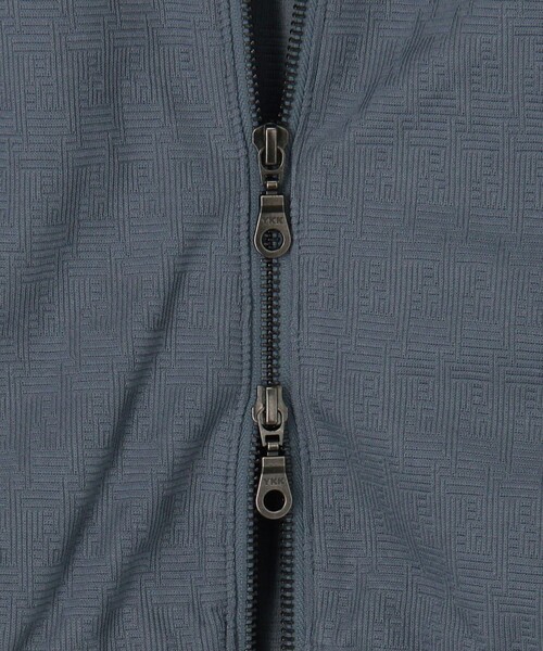 NOLLEY'S LIGHT（ノーリーズライト）の「ジオ柄ジャガード リブブルゾン（ブルゾン・メンズ・ブラック/グレイッシュベージュ/グレイッシュブルー・L/M）」の21枚目の写真