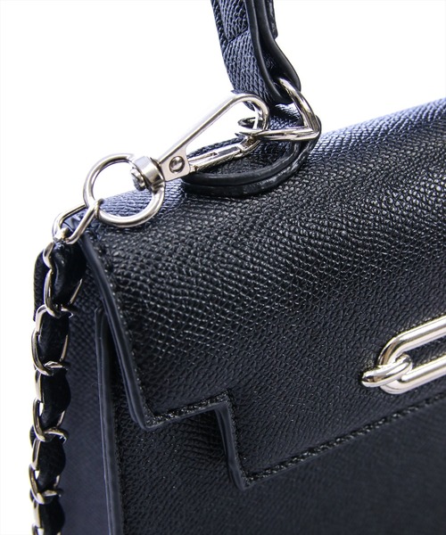 clear（クリア）の「クラシックスクエアミニバッグ（ハンドバッグ・レディース・オフホワイト/ブラック・F）」の6枚目の写真