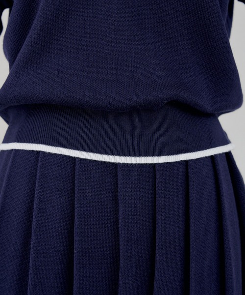 continuer de NICE CLAUP(コンティニューデナイスクラップ)の「【ガーリー好きにオススメ】W衿ポロ+ミニプリーツスカート(ワンピース・レディース・トップグレー/オフホワイト/ネイビー・FREE)」の10枚目の写真