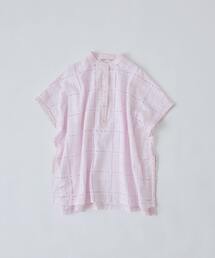 conges payes ADIEU TRISTESSE | チェックエンブロイダリーチュニック(シャツ/ブラウス)