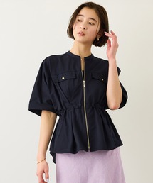 ROPE' | フロントジップブルゾンブラウス/イージーケア(シャツ/ブラウス)