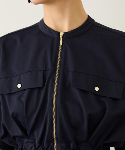 ROPE'（ロペ）の「フロントジップブルゾンブラウス/イージーケア（シャツ/ブラウス・レディース・ブラック/ネイビー/ベージュ・FREE）」の13枚目の写真