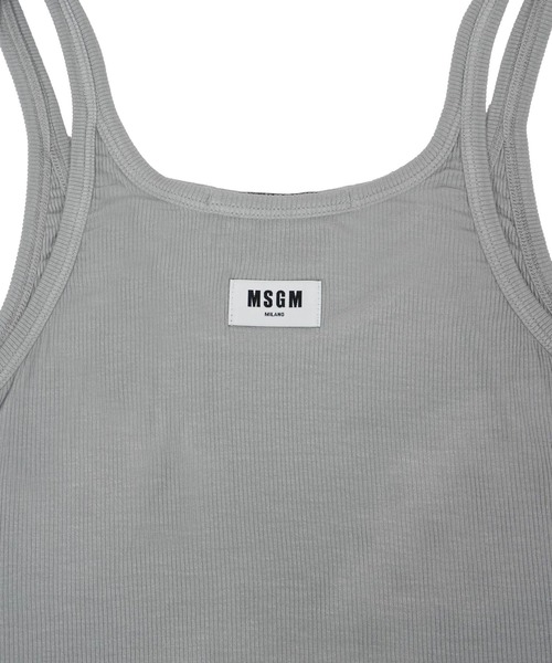 MSGM(エムエスジーエム)の「ライトジャージー リブタンクトップ(タンクトップ・レディース・ローズ/グレー/オレンジ・M)」の10枚目の写真