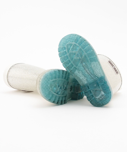 petit main（プティマイン）の「ぴかぴかレインブーツ（レインシューズ・キッズ・シルバー/ベビーピンク・16cm/17cm/18cm/19cm/14cm/15cm）」の5枚目の写真