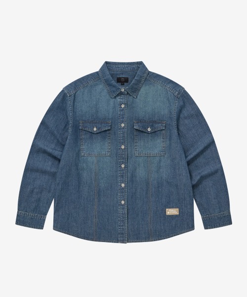 COVERNAT（カバーナット）の「WOMEN DENIM SHIRT（シャツ/ブラウス・レディース・ライトブルー/ブルー・MEDIUM/SMALL）」の22枚目の写真
