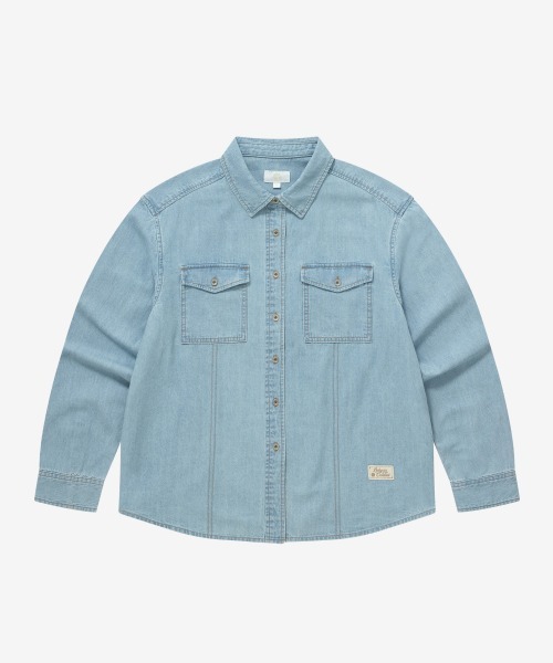 COVERNAT（カバーナット）の「WOMEN DENIM SHIRT（シャツ/ブラウス・レディース・ライトブルー/ブルー・MEDIUM/SMALL）」の20枚目の写真