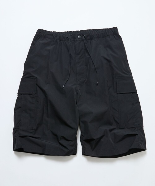FREAK'S STORE(フリークスストア)の「<UVカット・速乾> Quick Dry Fabric ワイドシルエット ポリリップクロス ショートカーゴパンツ 短パン ハーフパンツ ショートパンツ 限定展開(カーゴパンツ・メンズ・オリーブ/ブラック/チャコールグレー/ベージュ・SMALL/MEDIUM/LARGE)」の21枚目の写真