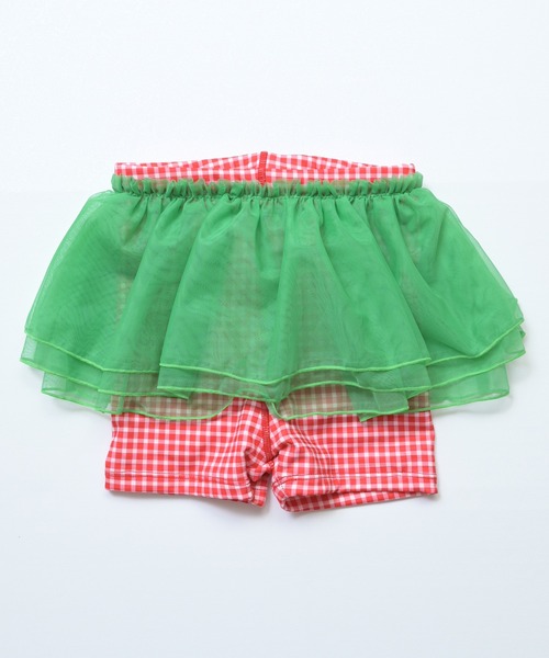 MARKEY'S(マーキーズ)の「【水着/UVカット】チュールスカートドッキングペチパンツ(チェック柄)(水着・キッズ・レッド/ブラック・80/90/100/110/120/130/140)」の9枚目の写真
