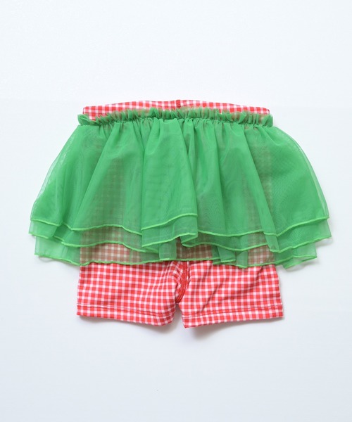MARKEY'S(マーキーズ)の「【水着/UVカット】チュールスカートドッキングペチパンツ(チェック柄)(水着・キッズ・レッド/ブラック・80/90/100/110/120/130/140)」の10枚目の写真