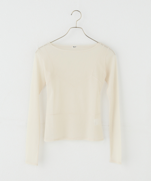 plage(プラージュ)の「《一部店舗・WEB限定》TANC TOKYO / タンクトウキョウ POWER NET TULLE L/SL トップス(Tシャツ/カットソー・レディース・ベージュ系その他・FREE)」の1枚目の写真