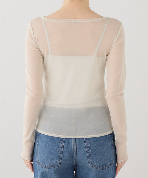 plage(プラージュ)の「《一部店舗・WEB限定》TANC TOKYO / タンクトウキョウ POWER NET TULLE L/SL トップス(Tシャツ/カットソー・レディース・ベージュ系その他・FREE)」の9枚目の写真