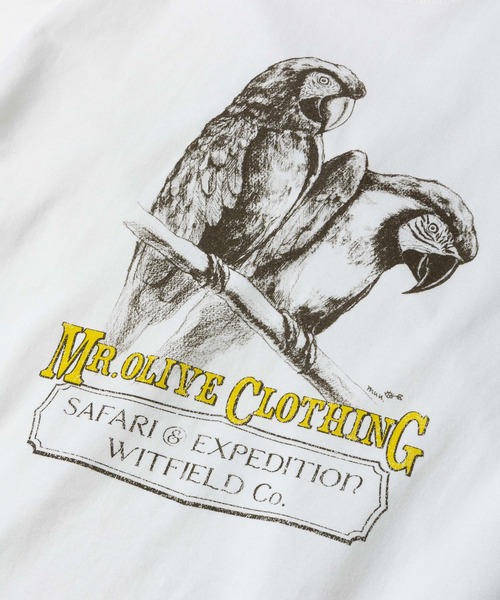 MR.OLIVE(ミスターオリーブ)の「SAFARI & EXPEDUTION/ MACAW T-SHIRT / M262103(Tシャツ/カットソー・メンズ・オフホワイト・MEDIUM/LARGE)」の7枚目の写真