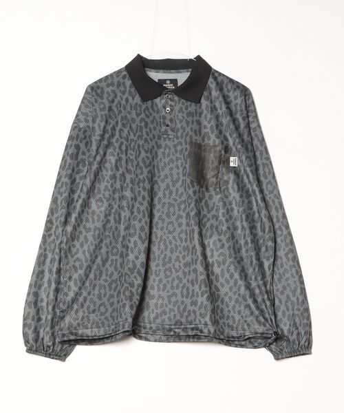 MAGIC NUMBER(マジック ナンバー)の「【MAGIC NUMBER】MESH LEOPARD POLO-SHIRT(ポロシャツ・メンズ・ブラック/ブラウン・LARGE/MEDIUM)」の5枚目の写真