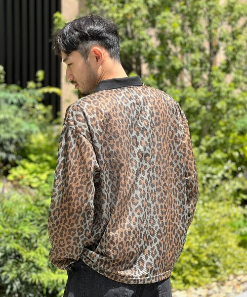 MAGIC NUMBER(マジック ナンバー)の「【MAGIC NUMBER】MESH LEOPARD POLO-SHIRT(ポロシャツ・メンズ・ブラック/ブラウン・LARGE/MEDIUM)」の9枚目の写真