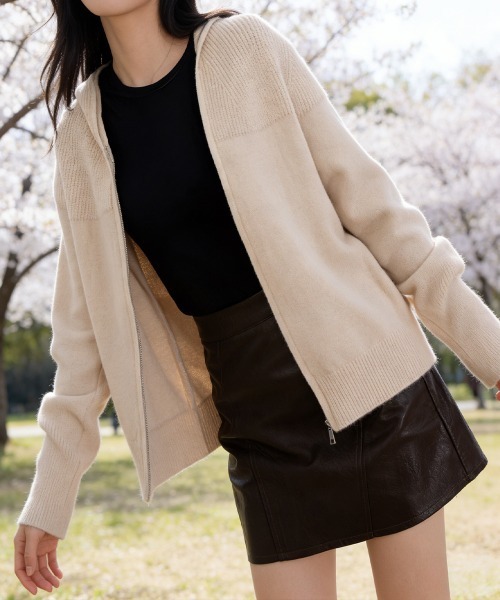 Miniministore(ミニミニストア)の「ニットカーディガン レディース春秋冬羽織(カーディガン/ボレロ・レディース・ベージュ・FREE)」の2枚目の写真