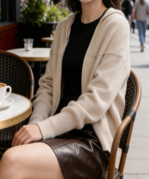 Miniministore(ミニミニストア)の「ニットカーディガン レディース春秋冬羽織(カーディガン/ボレロ・レディース・ベージュ・FREE)」の9枚目の写真