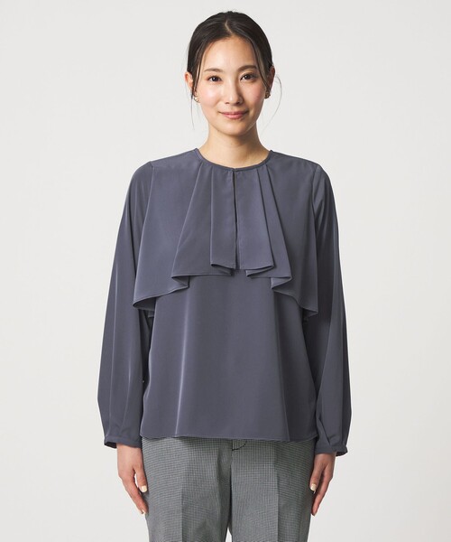 A DAY IN THE LIFE UNITED ARROWS(アデイインザライフユナイテッドアローズ)の「フレア ヨークブラウス <A DAY IN THE LIFE>(シャツ/ブラウス・レディース・ロイヤルブルー/その他1/ホワイト・FREE)」の7枚目の写真