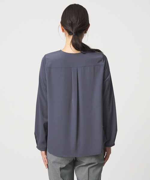 A DAY IN THE LIFE UNITED ARROWS(アデイインザライフユナイテッドアローズ)の「フレア ヨークブラウス <A DAY IN THE LIFE>(シャツ/ブラウス・レディース・ロイヤルブルー/その他1/ホワイト・FREE)」の9枚目の写真