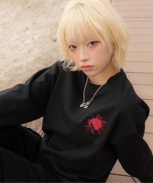 FLUKE HOLIC(フロックホリック)の「EMB LOGO CLUE SWEAT(スウェット・レディース・グレー/アイボリー/ブラック・SMALL/MEDIUM/LARGE)」の18枚目の写真
