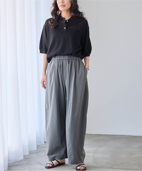 for/c(フォーシー)の「ラメシアーニットポロ【サスティナブル】(ニット/セーター・レディース・イエロー/ブラック/グレー/オフホワイト・M/L)」の16枚目の写真