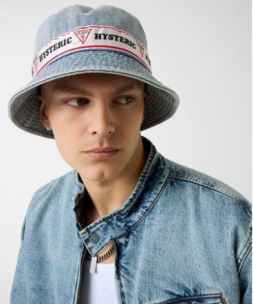 デニムハット　ホットボックス　フィンチ　hotbox GUESS JEANS × HYSTERIC GLAMOUR Bucket Hat 帽子 ハット | GUESS(ゲス