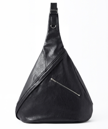 EYEUNDERSTAND（アイアンダスタンド）の「ビーカンレザージッパーディテールクロスバッグ（ブラック）（メッセンジャーバッグ）」