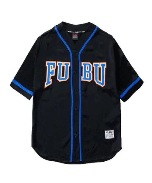 FUBU( フブ)の「FUBU-Satin Baseball Shirts(シャツ/ブラウス・メンズ・ブラック/ホワイト・L/M)」の2枚目の写真