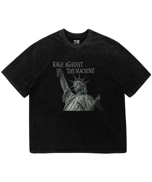 セール】RAGE AGAINST THE MACHINE ピグメントダイング半袖Tシャツ（T 
