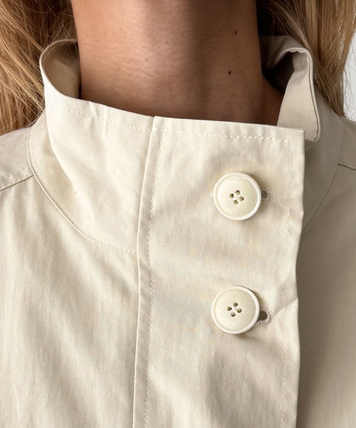 CANAL JEAN(キャナルジーン)の「HARING コットンナイロンブルゾン(ブルゾン・レディース・ネイビー/アイボリー・ONE SIZE)」の3枚目の写真