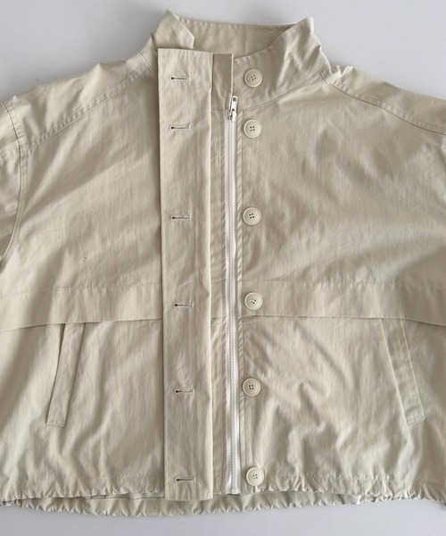 CANAL JEAN(キャナルジーン)の「HARING コットンナイロンブルゾン(ブルゾン・レディース・ネイビー/アイボリー・ONE SIZE)」の14枚目の写真