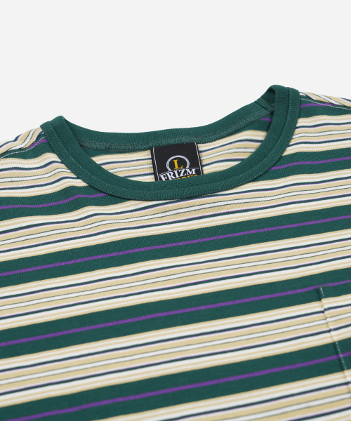 FRIZMWORKS(フリズムワークス)の「HORIZON STRIPE HALF TEE _ DARK GREEN(Tシャツ/カットソー・メンズ・その他・SMALL/MEDIUM/LARGE/X-LARGE)」の3枚目の写真