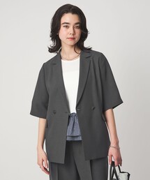 size SHORTあり］サラフール ノーラペル ジャケット ストレッチ 接触冷