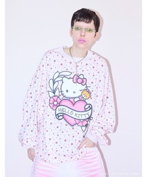 【Little sunny bite】hello kitty x little sunny bite star print long tee