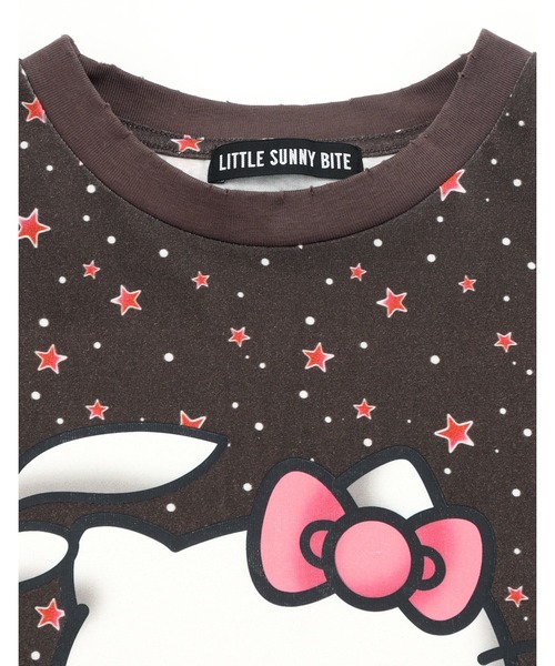 Little sunny bite(リトルサニーバイト)の「【Little sunny bite】hello kitty x little sunny bite star print long tee(Tシャツ/カットソー・レディース・ホワイト/ピンク/ブラック・SMALL/MEDIUM)」の19枚目の写真