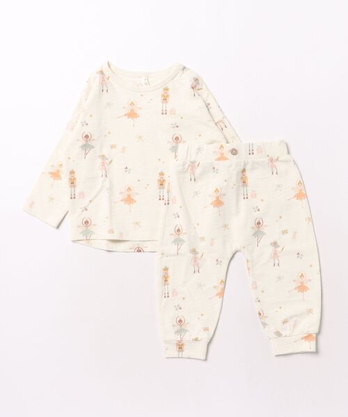Rylee + Cru(ライリーアンドクルー)の「【Bs】【it】【Rylee+Cru】25AW / Tee + Pant Set(Tシャツ/カットソー・キッズ・ナチュラル/アイボリー・2-3Y/6-12M)」の2枚目の写真