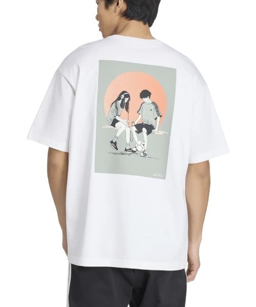 adidas(アディダス)の「【別注】アディダス adidas アニメ グラフィック サマーTシャツ 限定コラボ(Tシャツ/カットソー・メンズ・ホワイト/ダークグレー・S/M/L/LL/3L)」の1枚目の写真