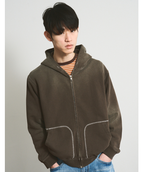 LORES(ロアス)の「Aged Zip Hoodie - Brown(パーカー・レディース・その他・SMALL/MEDIUM/LARGE)」の2枚目の写真