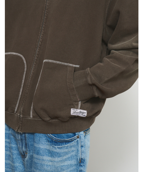 LORES(ロアス)の「Aged Zip Hoodie - Brown(パーカー・レディース・その他・SMALL/MEDIUM/LARGE)」の8枚目の写真
