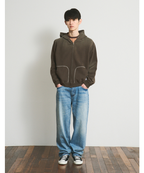 LORES(ロアス)の「Aged Zip Hoodie - Brown(パーカー・レディース・その他・SMALL/MEDIUM/LARGE)」の7枚目の写真
