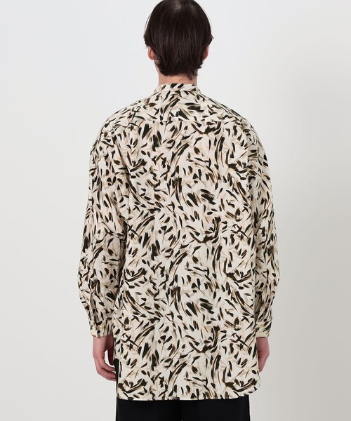 HAVERSACK(ハバーザック)の「HAVERSACK ATTIRE コットン総柄 スタンドカラーロングスリーブシャツ(シャツ/ブラウス・メンズ・ベージュ系その他・L/M)」の6枚目の写真