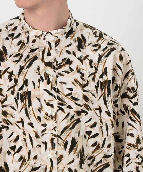 HAVERSACK(ハバーザック)の「HAVERSACK ATTIRE コットン総柄 スタンドカラーロングスリーブシャツ(シャツ/ブラウス・メンズ・ベージュ系その他・L/M)」の7枚目の写真