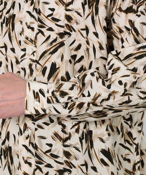 HAVERSACK(ハバーザック)の「HAVERSACK ATTIRE コットン総柄 スタンドカラーロングスリーブシャツ(シャツ/ブラウス・メンズ・ベージュ系その他・L/M)」の8枚目の写真