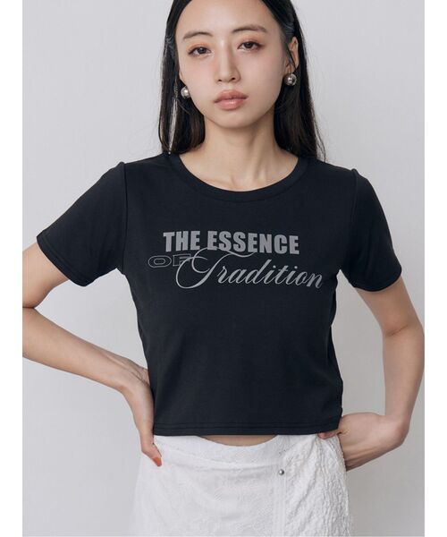 MURUA（ムルーア）の「MIXタイプフェイスクロップドTシャツ（Tシャツ/カットソー・レディース・ピンク/ホワイト/ブラック・FREE）」の3枚目の写真