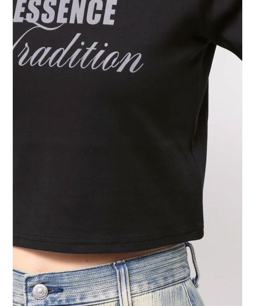MURUA（ムルーア）の「MIXタイプフェイスクロップドTシャツ（Tシャツ/カットソー・レディース・ピンク/ホワイト/ブラック・FREE）」の17枚目の写真