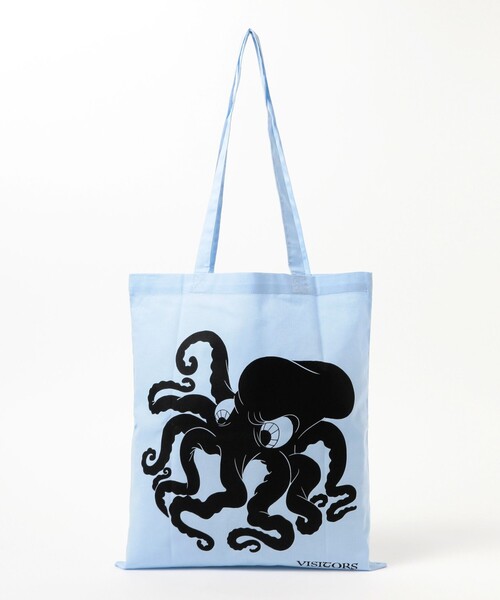 TOKYO CULTUART by BEAMS(トウキョウカルチャートバイビームス)の「牛木匡憲 / VISITORS Tote Bag(トートバッグ・メンズ・ブルー系その他/ライトグレー・ONE SIZE)」の6枚目の写真