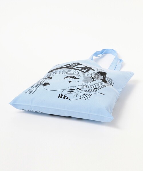 TOKYO CULTUART by BEAMS(トウキョウカルチャートバイビームス)の「牛木匡憲 / VISITORS Tote Bag(トートバッグ・メンズ・ブルー系その他/ライトグレー・ONE SIZE)」の7枚目の写真