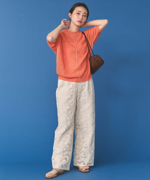 Gready Brilliant（グレディブリリアン）の「クロスステッチ刺繍ワイドパンツ（その他パンツ・レディース・オフホワイト/ブラック・FREE）」の13枚目の写真